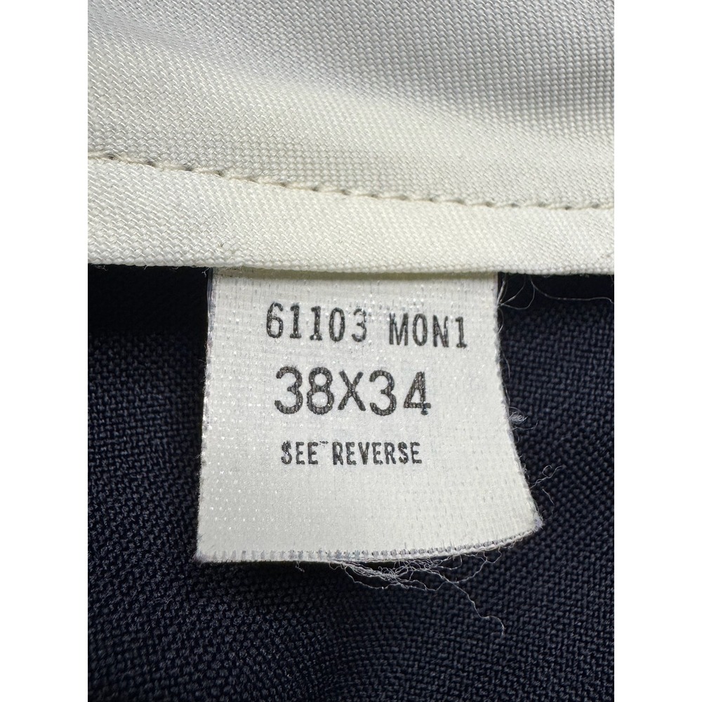 Haggar Vintage Mens Navy Blue Fortrel Polyester Dress Pants 38x34 61103 MON1 - Picture 3 of 9